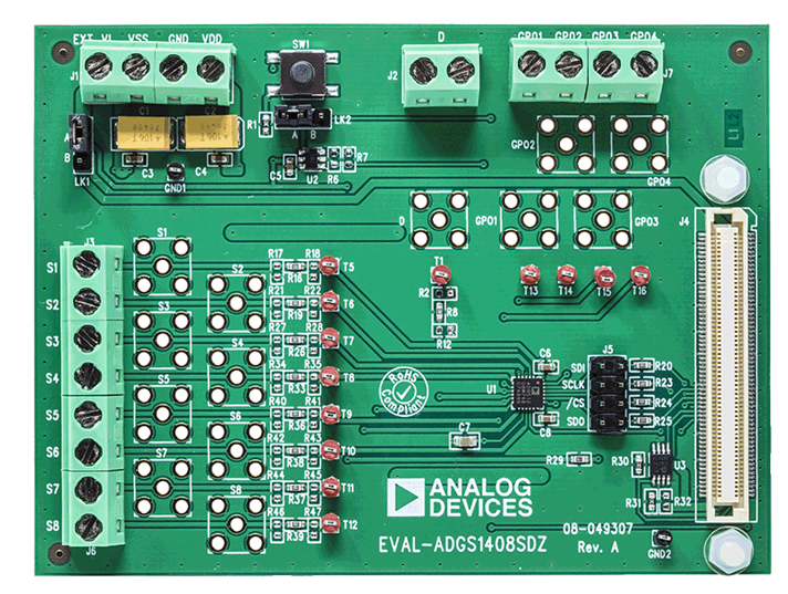 位置电路 - Analog Devices Inc. ADGS1408/ADGS1409评估板